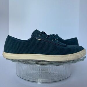 TOMS Women's Corduroy Lace Up Sneakers Casual Comfort Shoes Blue Size 8.5